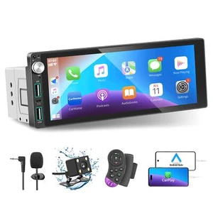 Single Din Car Stereo with Apple Carplay Android Auto6.9 Inch IPS Touch Scree...
