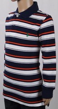 Childrens Polo Ralph Lauren Navy Blue Stripe Long Sleeve Shirt Green Pony NWT