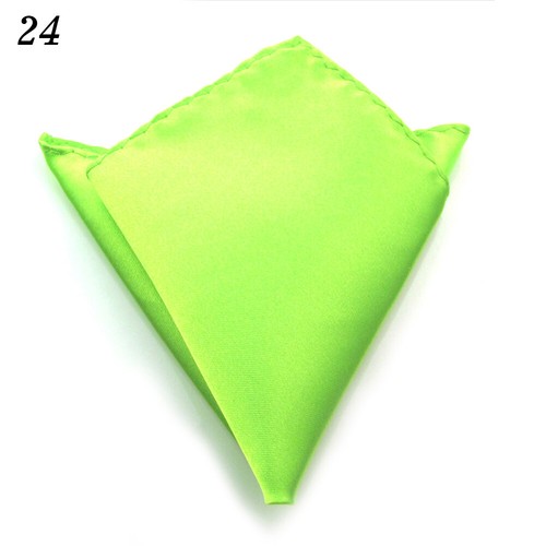 Men's Party Suit Pocket Square Solid Smooth Handkerchief Kerchief Towel Hanky US - Picture 36 of 41