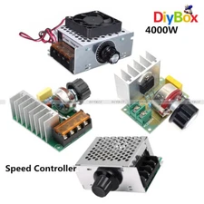 220V 4000W SCR Motor Speed Controller Module Voltage Regulator +Case+Fan Dimmer