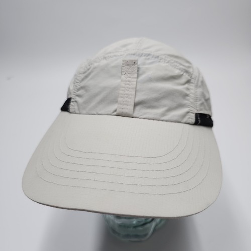 Vintage Woolrich Panel Hat Fishing Outdoors Sun Shade Long Bill Beige Vented