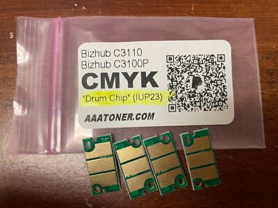 4 x Drum Unit Chip for Konica Minolta Bizhub C3100 P, C3110 (IUP-23) Refill