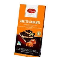 Dunkle Schokolade Salted Caramel Lubecker Marzipan Riegel