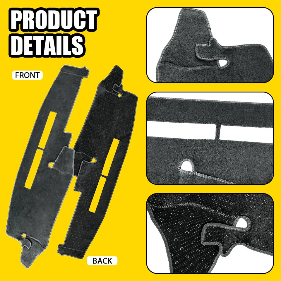 Cubierta de tablero de instrumentos de coche gris 1-6X para Chevy C1500 C2500 C3500 1988-1994 Foto 4 de 4