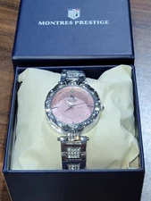 Montres Prestige X Invicta MPW-0208 Lady Steel Pink Dial Quartz Watch 33mm