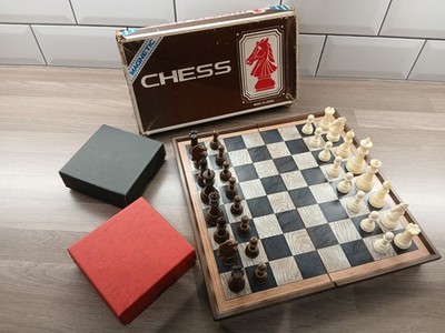 John Jaques magnetisches Schachspiel, Vintage, Made in Japan, komplett & verpackt