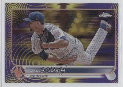 2022 Topps Chrome Sonic Purple & Yellow Pulse Refractor 112/299 Jacob deGrom 4z8
