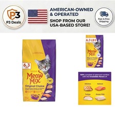 6.3 lb Choice Dry Cat Food - Irresistible Flavors & Balanced Nutrition 2.86 per pound