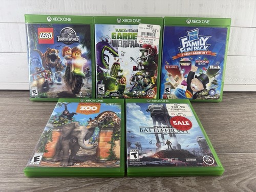 Xbox One 5 Game Lot Zoo Tycoon Jurassic Star Wars Family Fun Pack Garden Warfare - Bild 1 von 3
