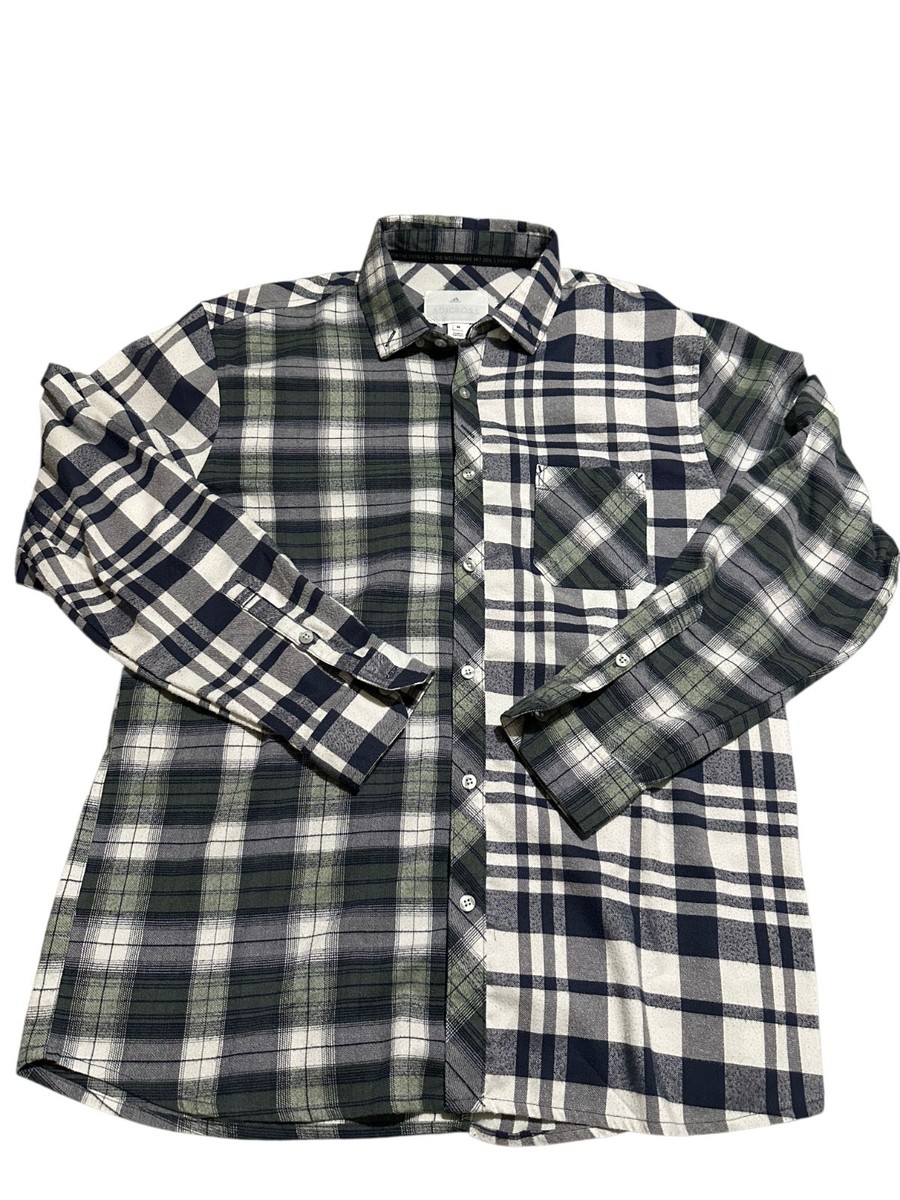 adidas dress shirts for men Adidas Flannel Shirt Mens Medium Colorful Plaid Long Sleeve Collared Button Down