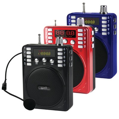 Supersonic SC-1443BT Mini PA Speaker +Bluetooth +USB/SD/FM +Microphone/Headset