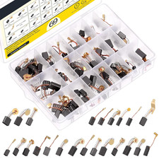69Pcs 23 Sizes Electric Motor Carbon Brushes Replacement for Repair Power Too...