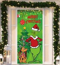 Christmas Decorations Christmas Decor Door Cover Xmas Porch Door Sign