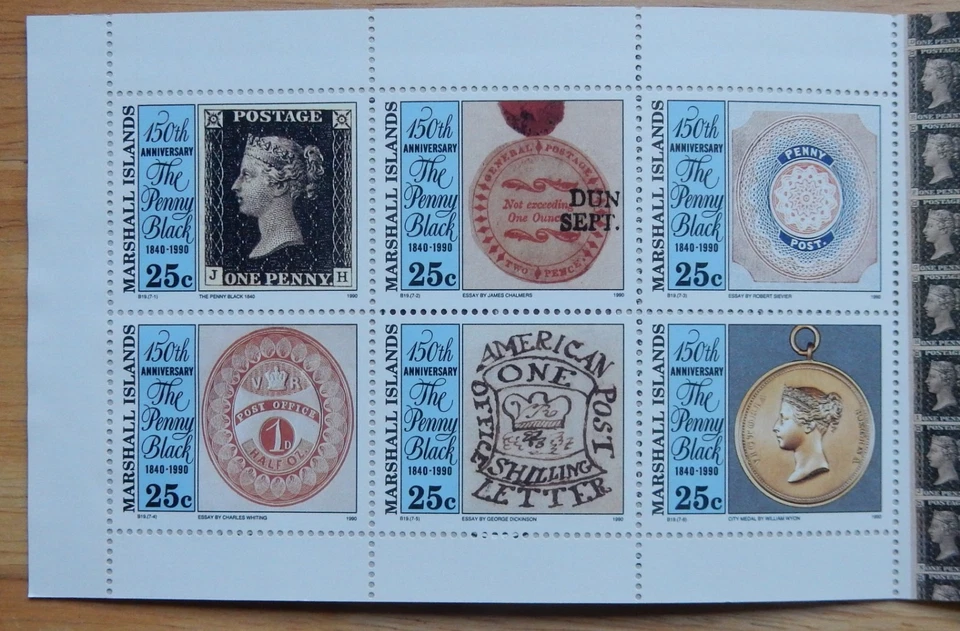 Marshall Islands First Day of Issue Stamps  - 150 Anniv. of the Penny Black - Image 2 of 4