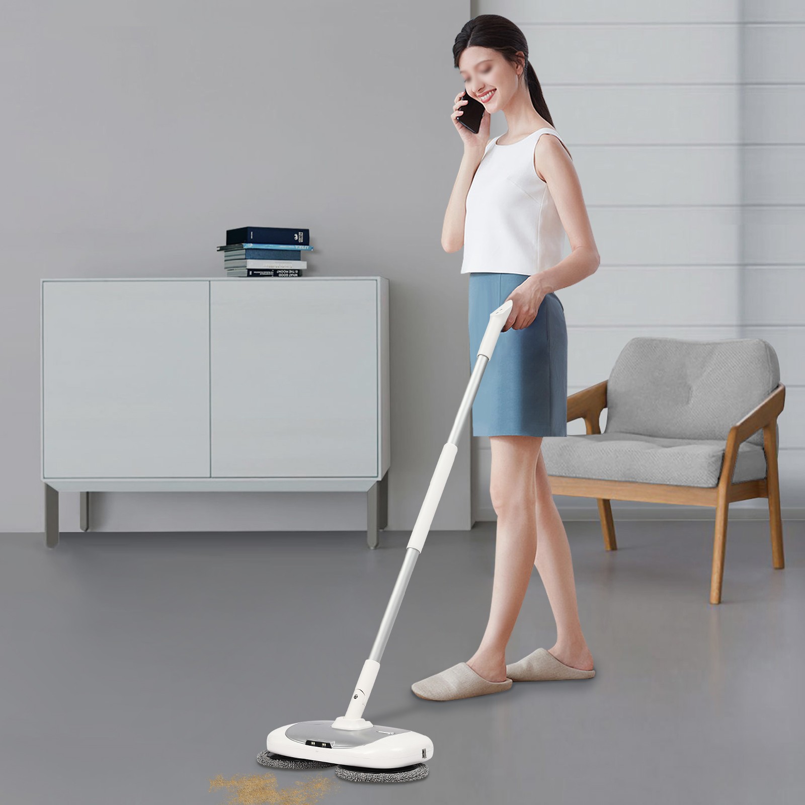 Cordless Electric Mop Spin Mops for Floor Cleaning Dual Spinning Scrubber