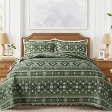 Reversible Quilt Bedding Set - Queen Size 90 98 in - All-Season Lightweig...