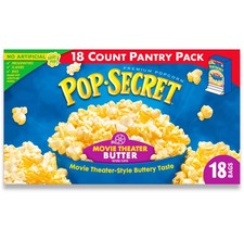 Pop Secret Microwave Popcorn, Movie Theater Butter Flavor, 3 oz Sharing Bags, 18