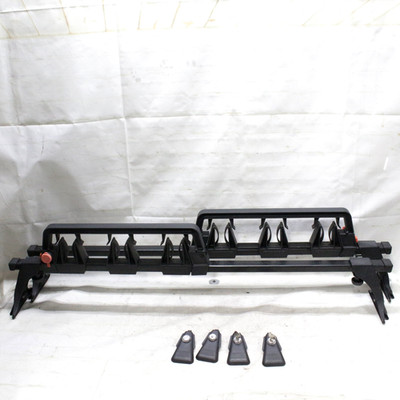 Thule Roof Mounted Rack for 6 Pair of Skis 1050 Sweden Rare With 4 Locks 2 Keys