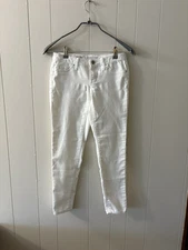 Mossimo Denim Women’s White Jeans Pants Size 0 25 Stretch 8” Rise Y2K JB#2