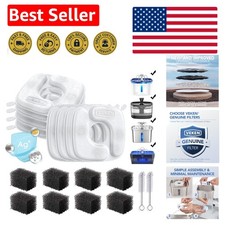 Veken 16-Pack Cat Fountain Filters with Pre-Filter Sponges - 5-Stage Filtration