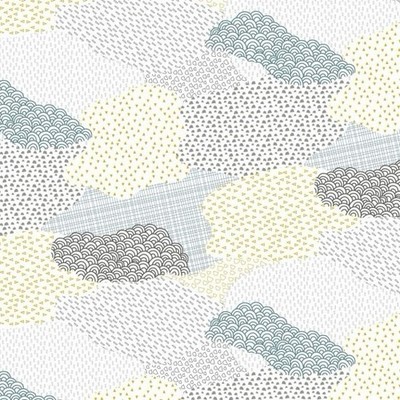 Fat Quarter Nutex Fields Of Gold Clouds Karo Dreieck Kreis 100% Baumwollstoff