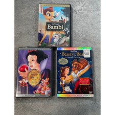 Disney Platinum Edition DVD Movies Lot Bambi Snow White Beauty and the Beast