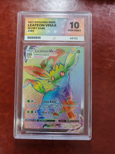 Leafeon VMAX graded ACE 10 for sale on eBay