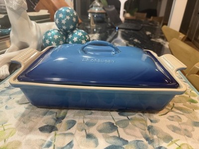 NEW Le Creuset Heritage 4 Qt Covered Rectangular Casserole Baker & Lid - Azure
