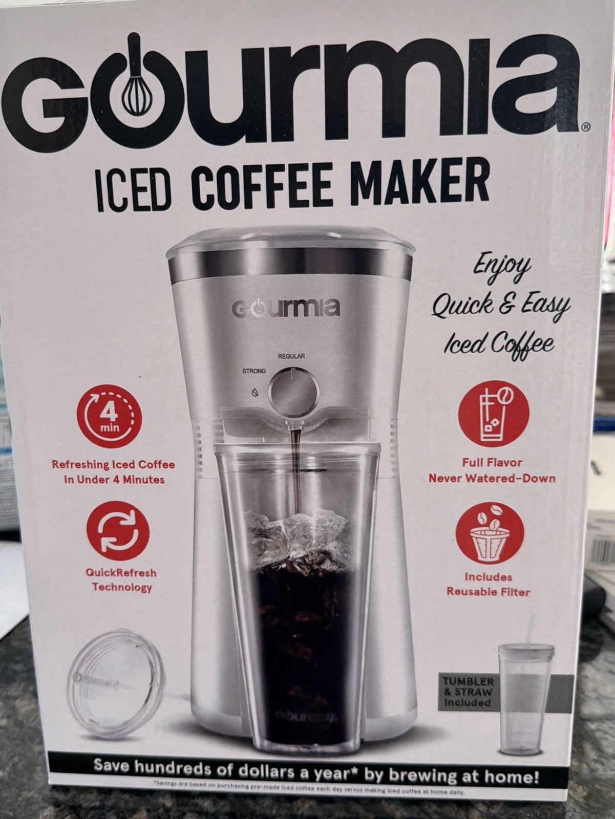 With Brew-strength Control, Reusable Filter And Tumble