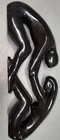 Royal Haeger Lovers Holding Hands Black Ceramic Sculpture 1993 Vintage