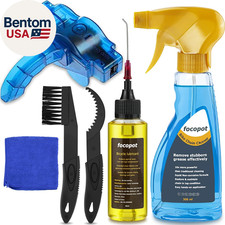 Kit limpiador de cadena de bicicleta que incluye lubricante de aceite de cadena, desengrasante de cadena de bicicleta, cadena