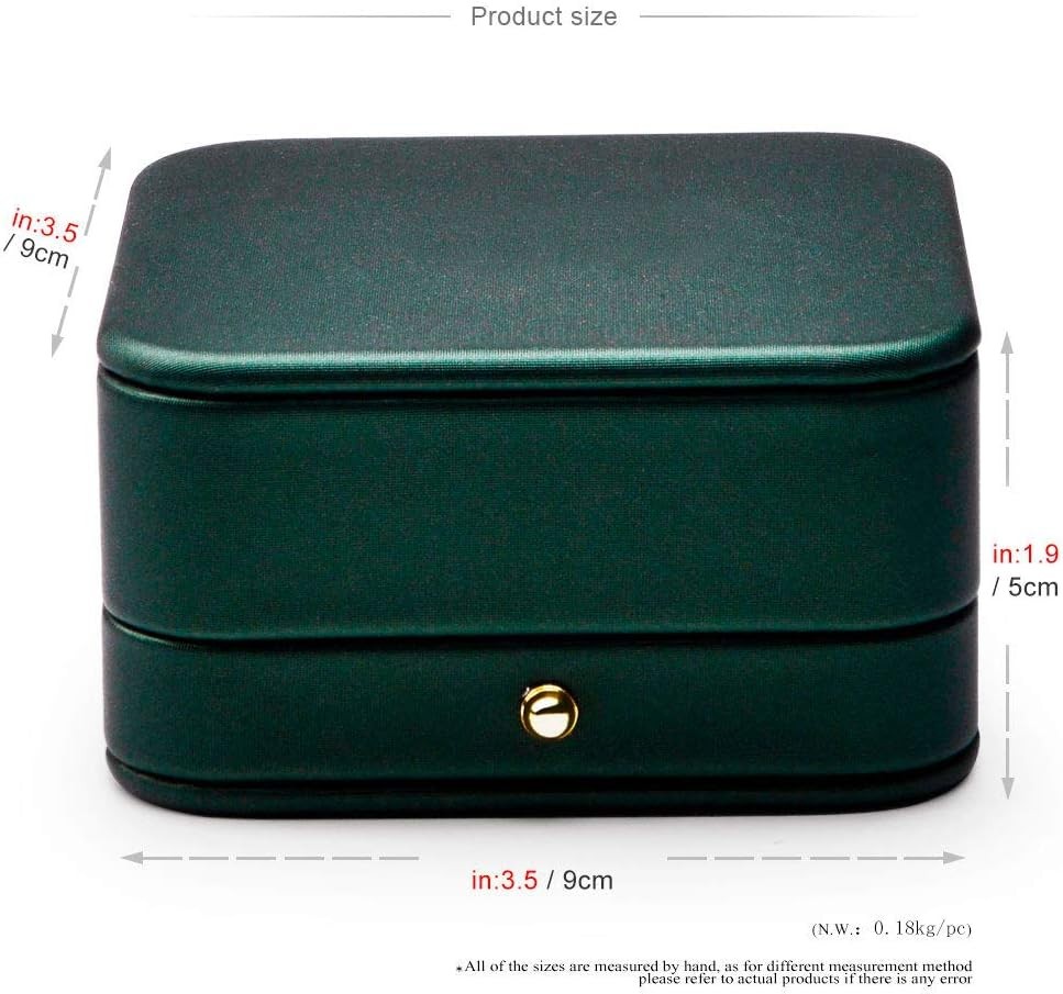 Oirlv Premium Leather Bracelet Bangle Box Blackish Green Jewelry Gift Case Velve