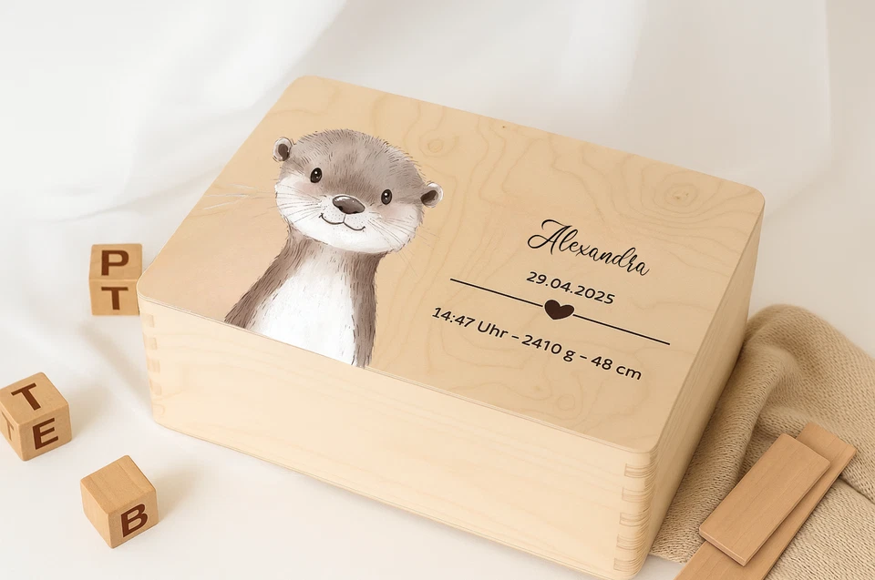 Erinnerungskiste Baby, Erinnerungsbox Baby, Kiste Geburt, Memory Box - Bild 2 von 4