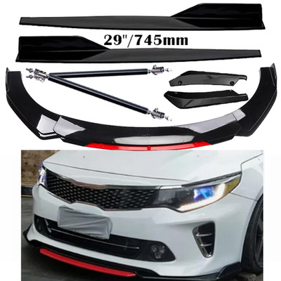 Front Bumper Lip Spoiler Splitter Body Kit Side Skirt For KIA Optima K5 16-19