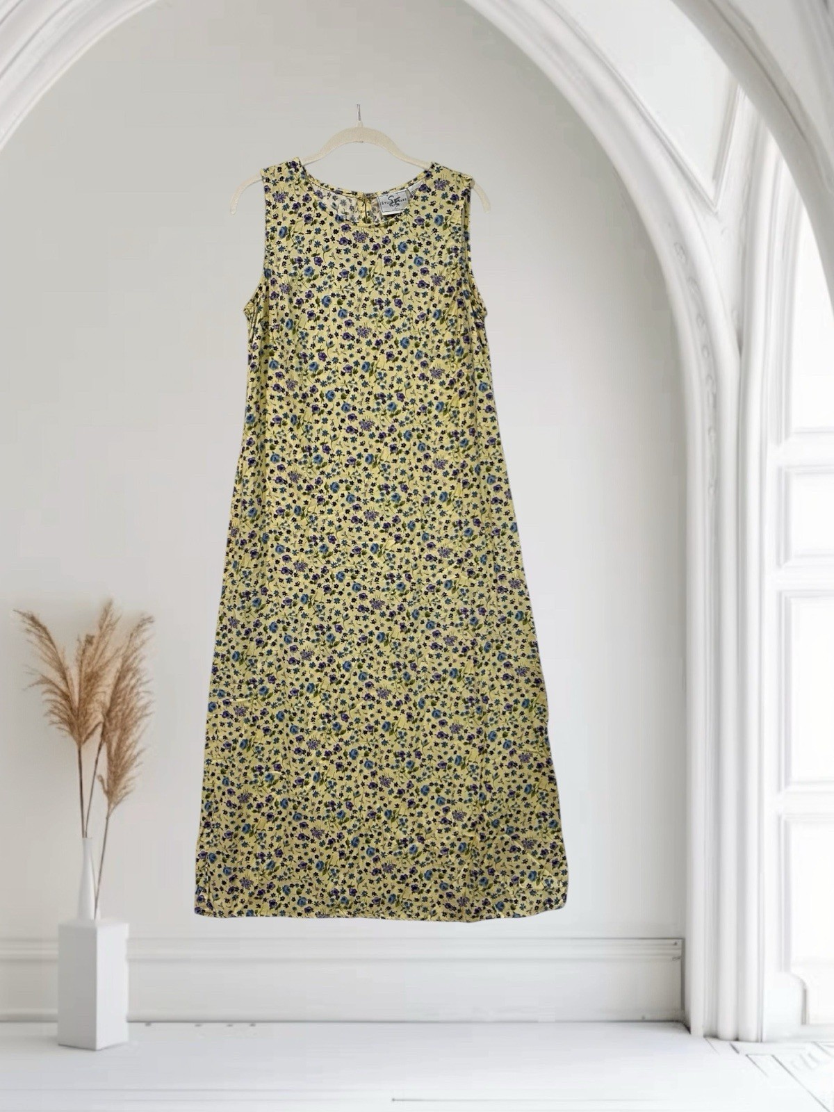 Studio Ease Women’s Maxi Dress Size 12 Petite Floral Vintage Cottagecore