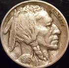 1916-P Buffalo Nickel Choice Original VF/XF