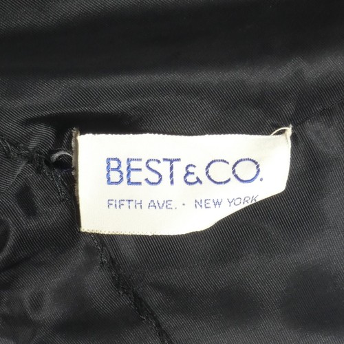 1950s Black Taffeta & Maribou Feather Shell, Size 6 - Picture 5 of 5