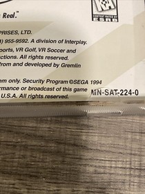 VR Soccer (Sega Saturn) Cib w/ Manual And Case. Tested Working.