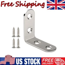 90 Degree Angle Corner L-Shaped Bracket Corner Brace Durable Stainless Steel NEW