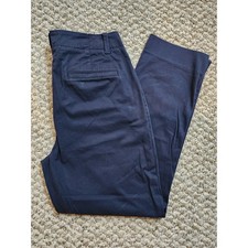 Talbots Women's Size 6 Chino Pants with Slitted Ankles Navy Blue Cropped Classic