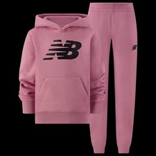 New Balance Kids' Hoodie Jogger Set Pink Taffy Size 5/6
