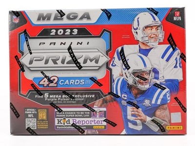 2023 PANINI PRIZM FOOTBALL HOBBY MEGA BOX (PURPLE PULSAR PRIZMS!)
