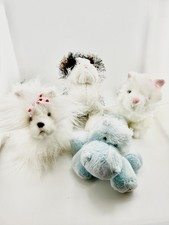 Webkinz Plush Lot of 4 Ganz Lil Kinz Yorkie Persian Cat Hippo Black Cat No Code