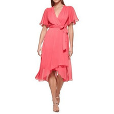 Dkny Women's Flutter Sleeve Wrap Dress, size 4
