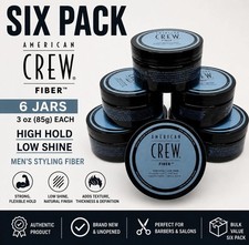 6 X American Crew Fiber 3oz 85g High Hold Low Shine Men s Hair Pomade