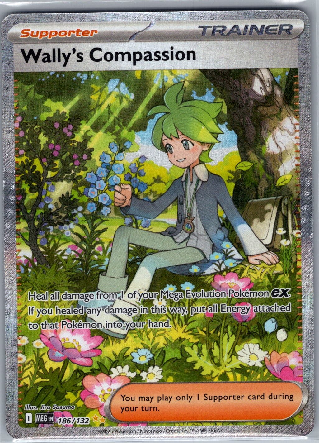 Wally's Compassion 186/132 ME01: Mega Evolution - Pokemon Card - NM