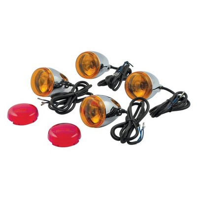 Set of Indicator CHRIS PRODUCTS for Direction Indicator in Chrome Colour with Lens