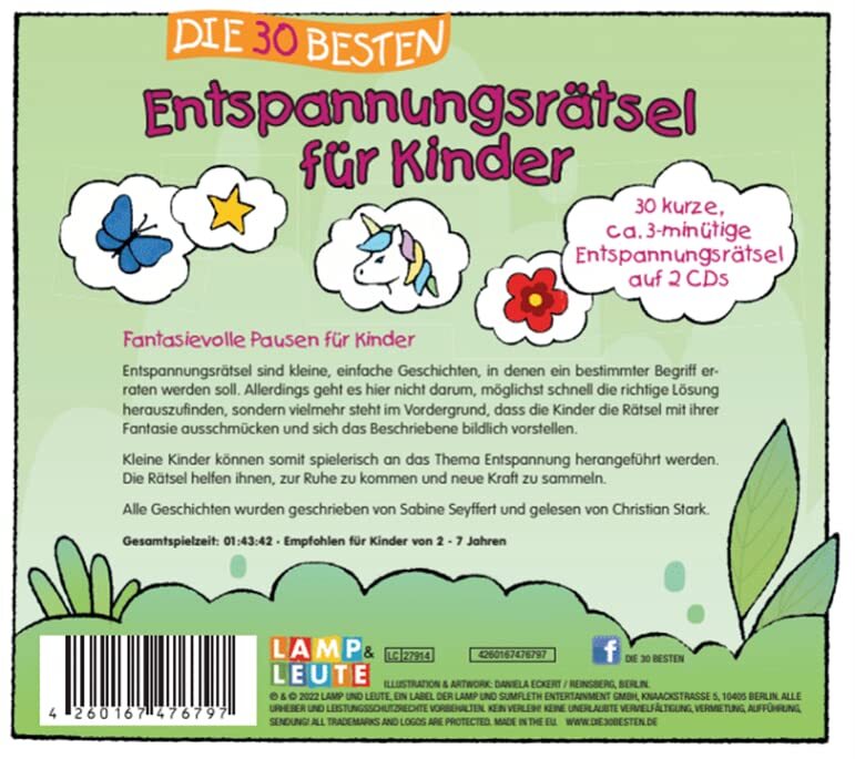 Thumbnail - Sabine Seyffert Die 30 Besten Entspannungsrätsel Für Kinder (cd)