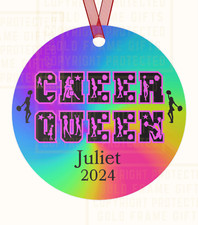 Cheer Queen Ornament, Cheer Metal Ornament, Cheerleader Gift Cheerleading Mom