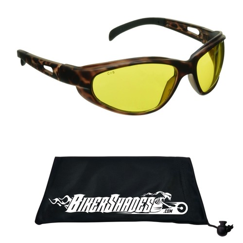 Yellow Lens Sunglasses Glasses Night Driving Motorcycle Ride Cycling Men Women - Picture 66 of 91